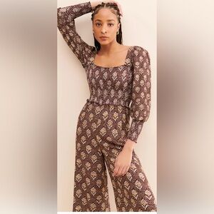 Anthropologie / Conditions Apply Eminee Wide Leg Jumpsuit - Large